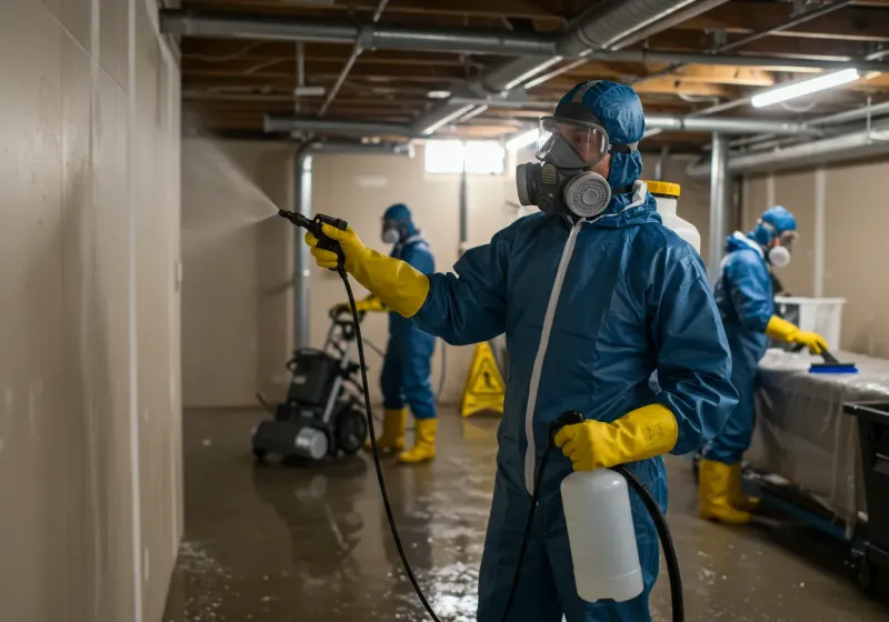 Basement Sanitization and Antimicrobial Treatment process in Ranlo, NC